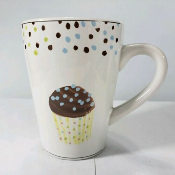 Jennifer Sosik Mugs Oneida Cupcake Mug Stoneware Coffee Used Condition Set Of 4 - Picture 3 of 9
